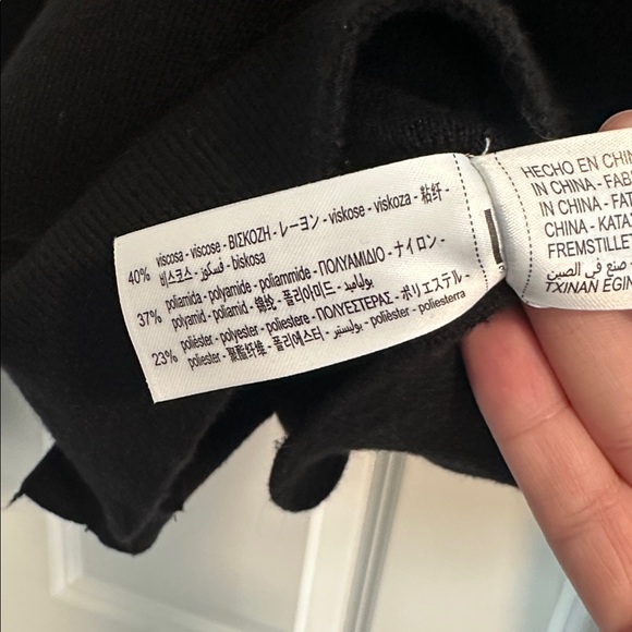 NWOT Zara Plain Knit Shoulder Pad Cardigan Jacket in Black size L - Picture 10 of 13